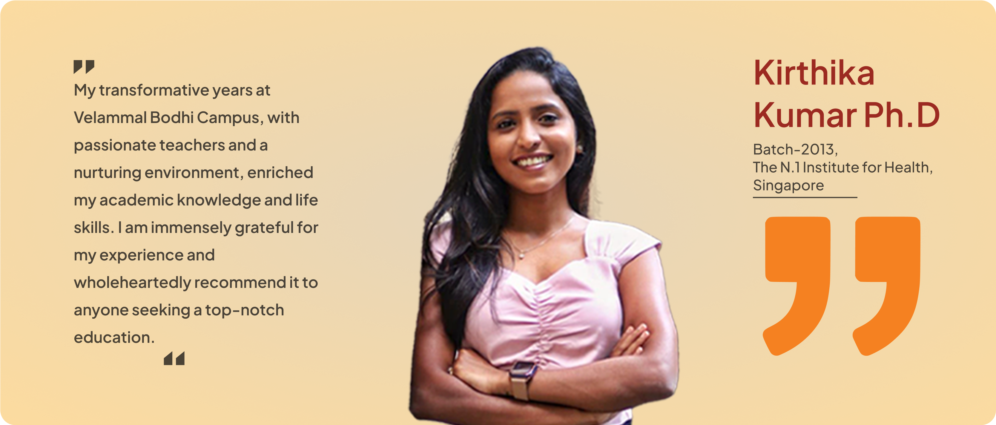 Graduate testimonial 1